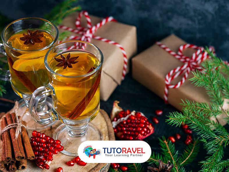Minuman hangat musim dingin di pasar Natal Jerman