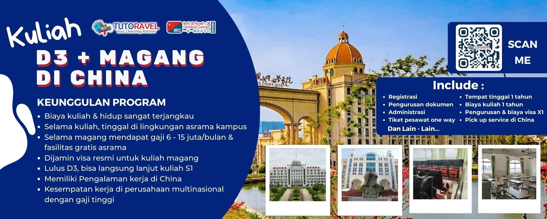 Program kuliah D3 sambil magang di China