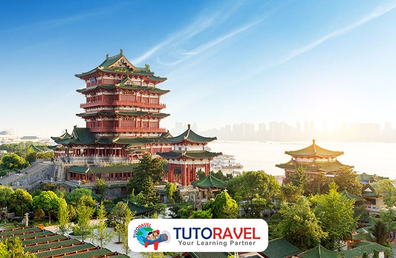 Arsitektur klasik Tiongkok kampus HUST Tianjin University mitra Tutoravel