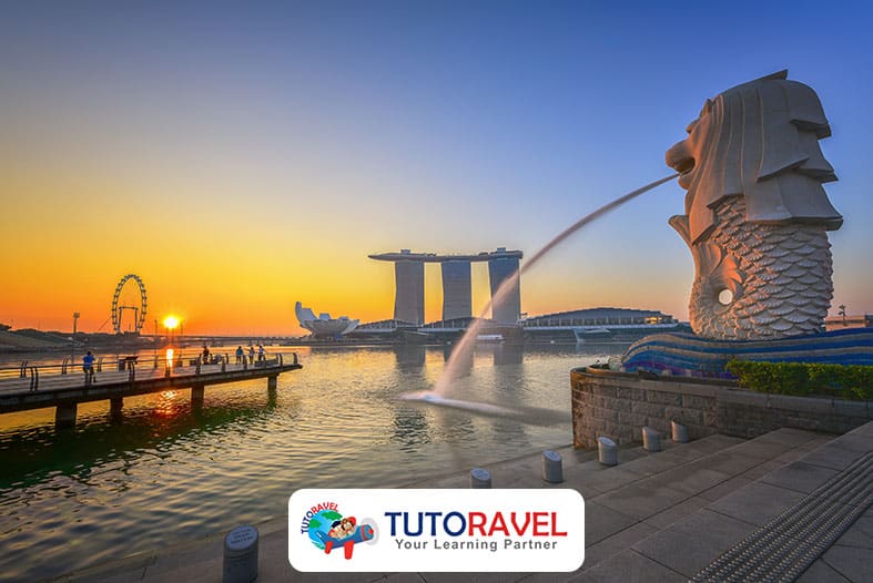 Skyline Marina Bay Singapura kota global tujuan studi mahasiswa internasional