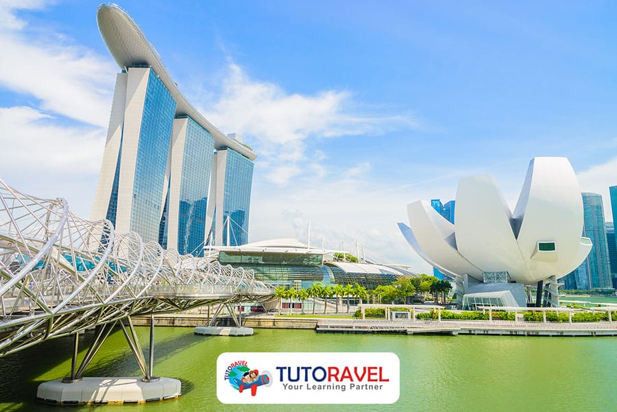 Helix Bridge Marina Bay Singapura simbol disiplin dan kemajuan pendidikan global