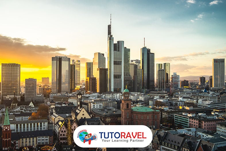 Panorama kota Frankfurt Jerman pusat finansial gaji dan karier profesional 2026